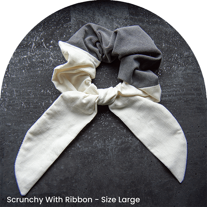Bow Tie And Scrunchy Set - Shade 51st of Grey