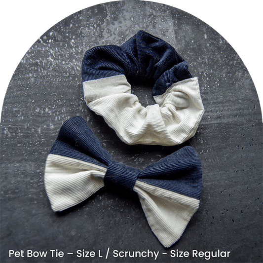 Bow Tie And Scrunchy Set - Na Na Na Na Navy!