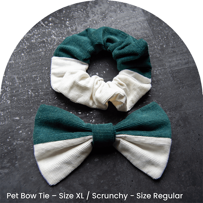 Bow Tie And Scrunchy Set - As Green As It Gets