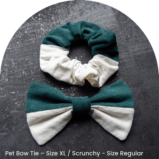 Bow Tie And Scrunchy Set - As Green As It Gets