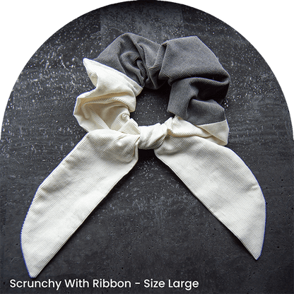 Bow Tie And Scrunchy Set - Shade 51st of Grey