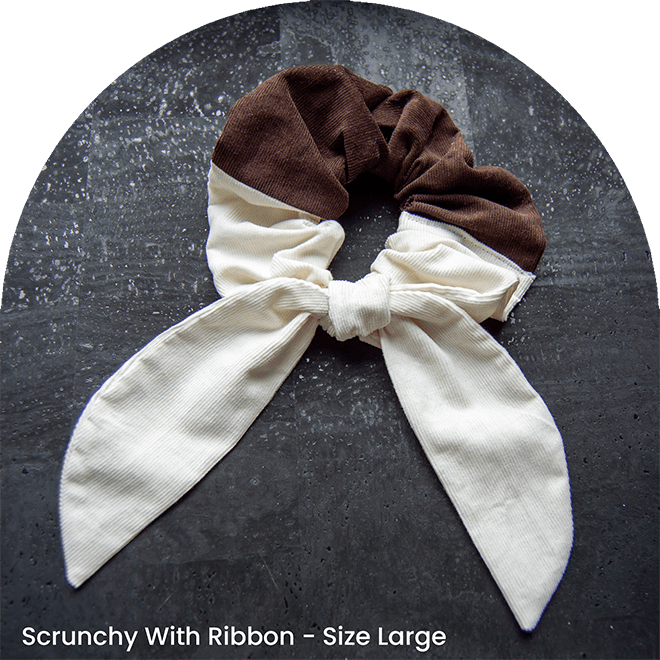 Bow Tie And Scrunchy Set - Brownie