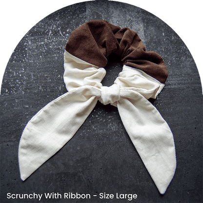 Bow Tie And Scrunchy Set - Brownie