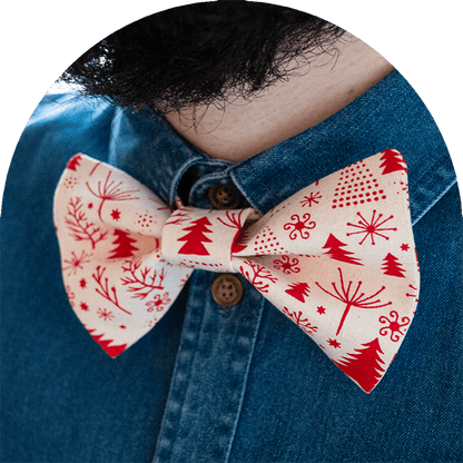 En julfluga i röd och vit för djurägare.